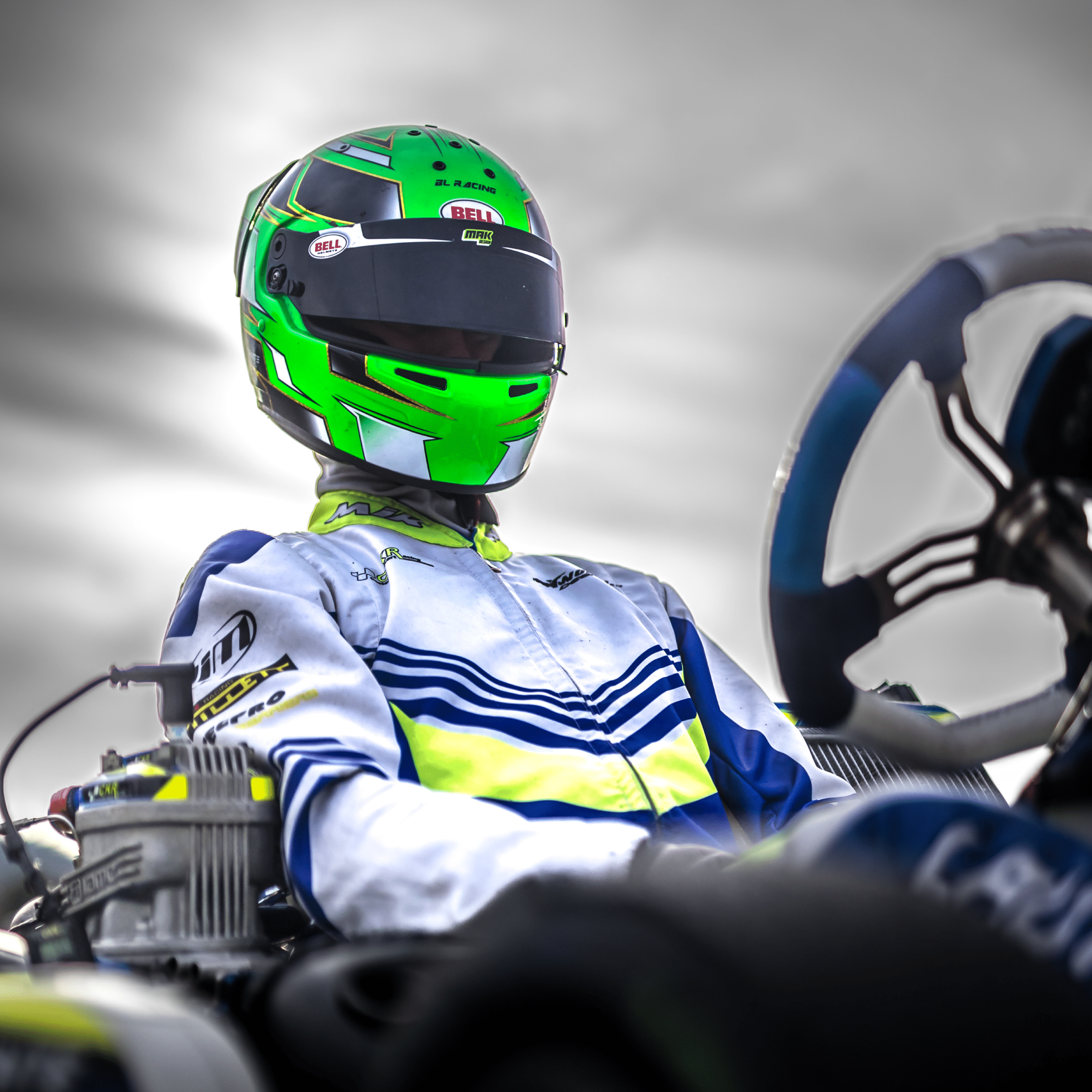 Baptiste Lautraite – karting (noir et blanc)